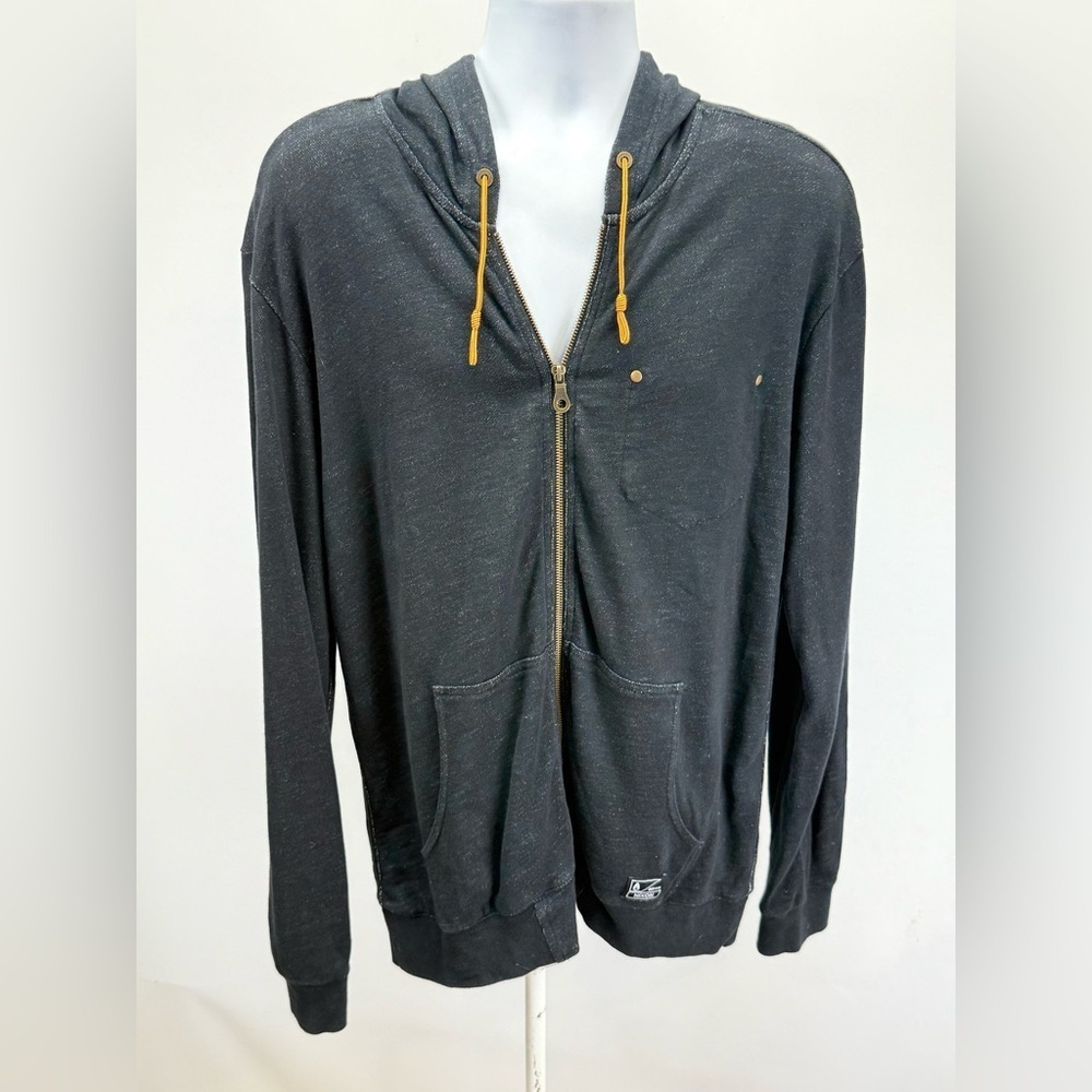NIXON Men's black heather full zip hoodie size M - Picture 11 of 15